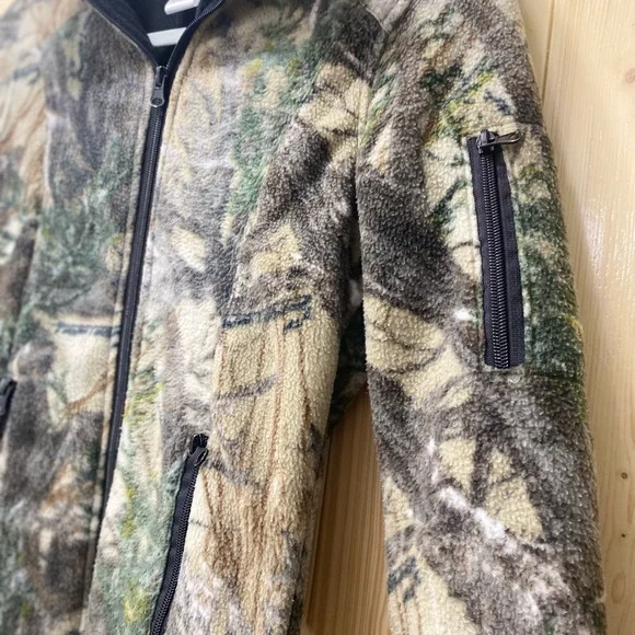 🥰😍Mossy True Timber Thick Fleeced Lined 4 Pocket Green Camouflage Warm Jacket - Picture 3 of 7